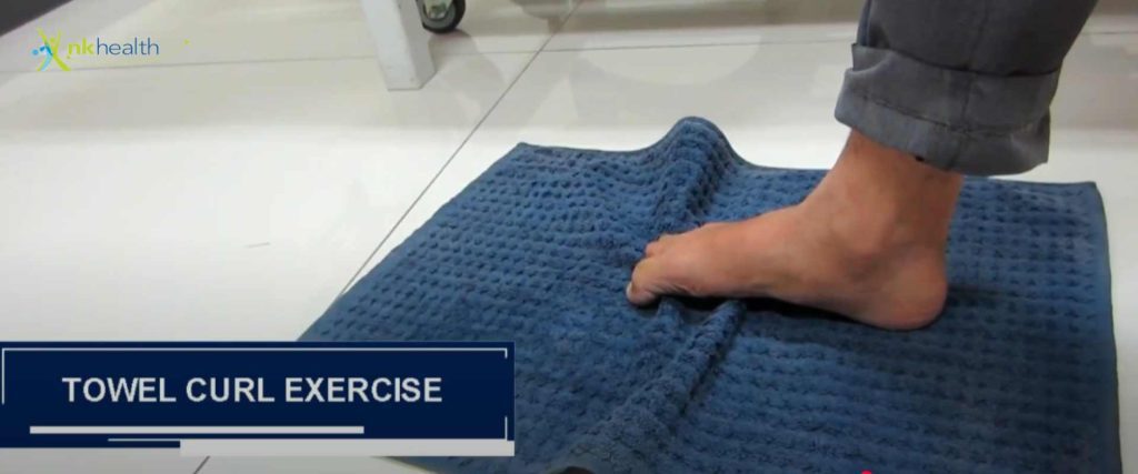 Towel Curl Exercise, latihan untuk plantar fasciitis