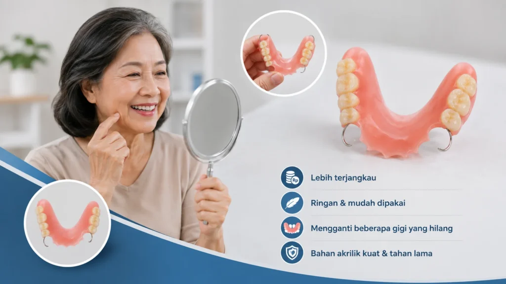 Gigi Palsu Lepasan Akrilik